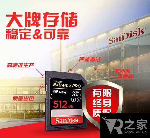 閃迪發(fā)布1TB SD卡，VR視頻再大也不用愁了