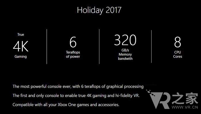 目標(biāo)直指PS4Pro 微軟天蝎座支持真4K和高清VR