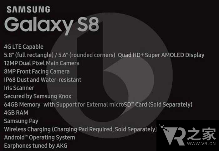 Galaxy S8配置曝光，6.2寸大屏助力下代移動VR