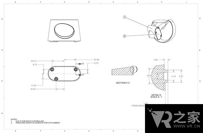 不讓Vive追蹤器專美于前！Oculus放出Touch CAD文件