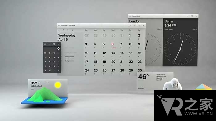 全面擁抱VR/AR 微軟展示新型UI設(shè)計