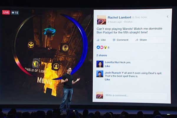 VR游戲直播上線 Facebook全面對接GearVR